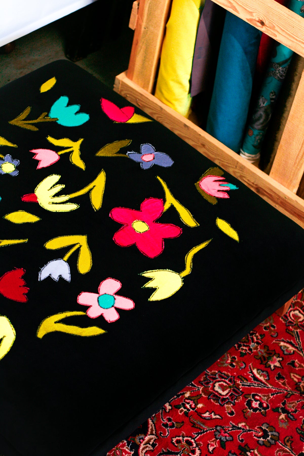 Wildflowers ottoman