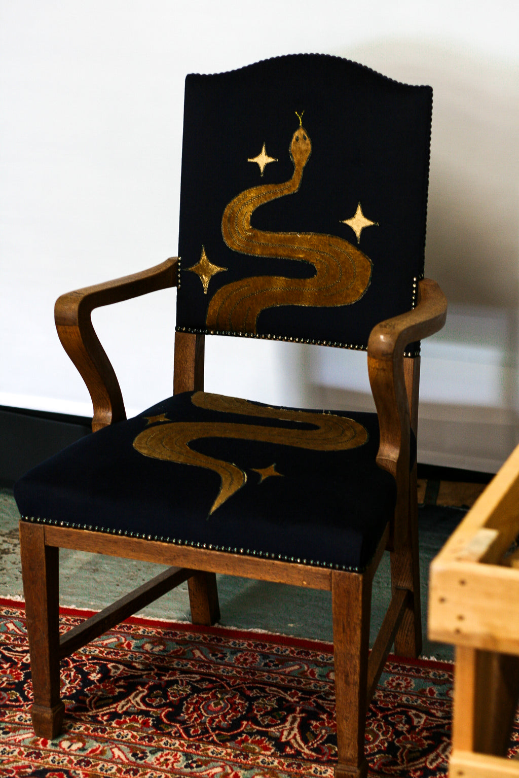 Astral Serpent Oak Chair