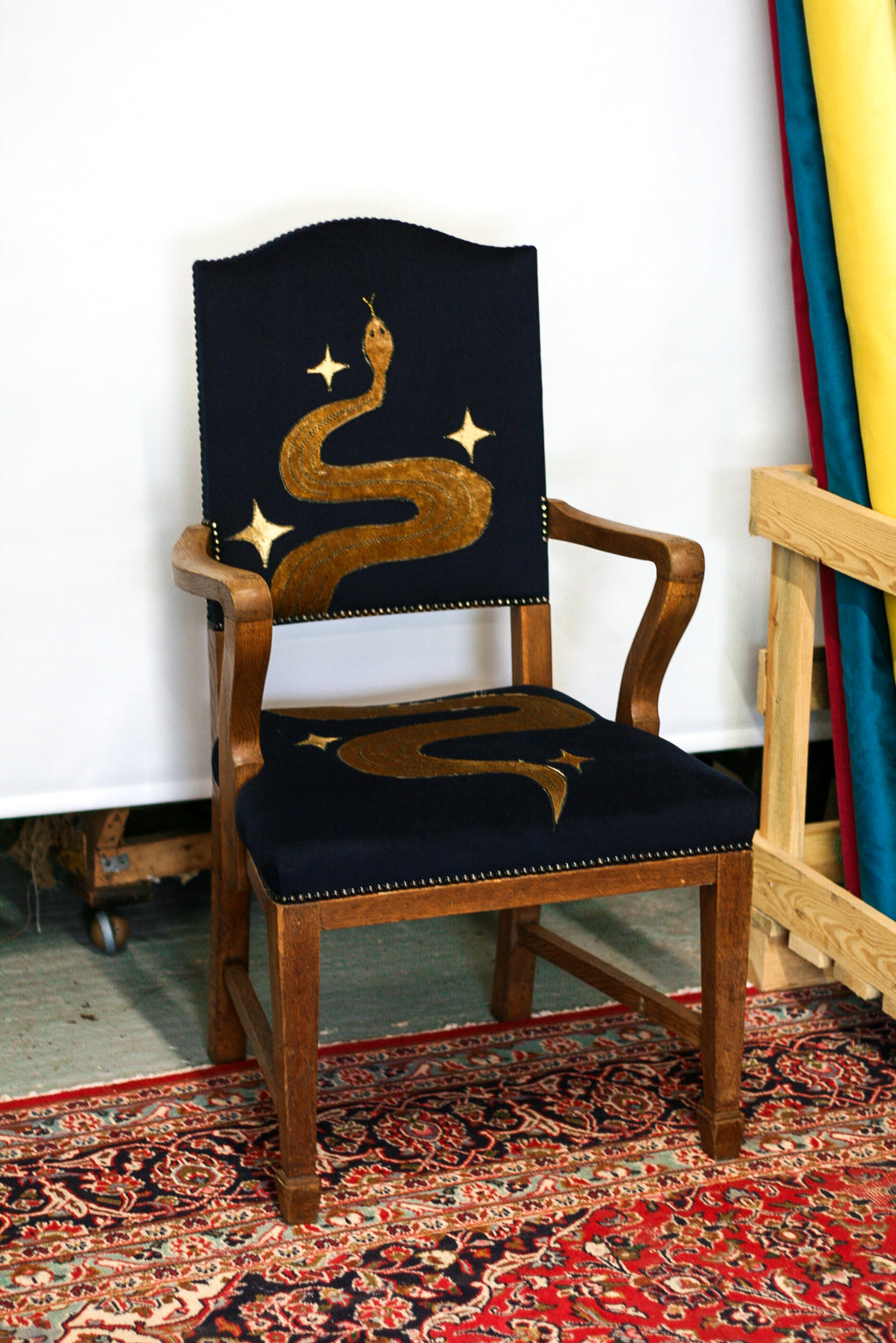 Astral Serpent Oak Chair