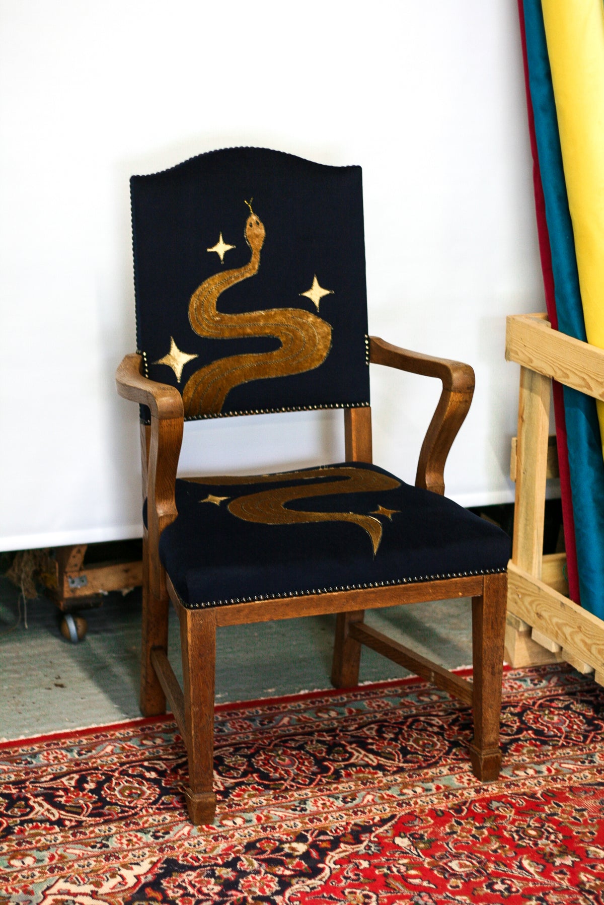Astral Serpent Oak Chair
