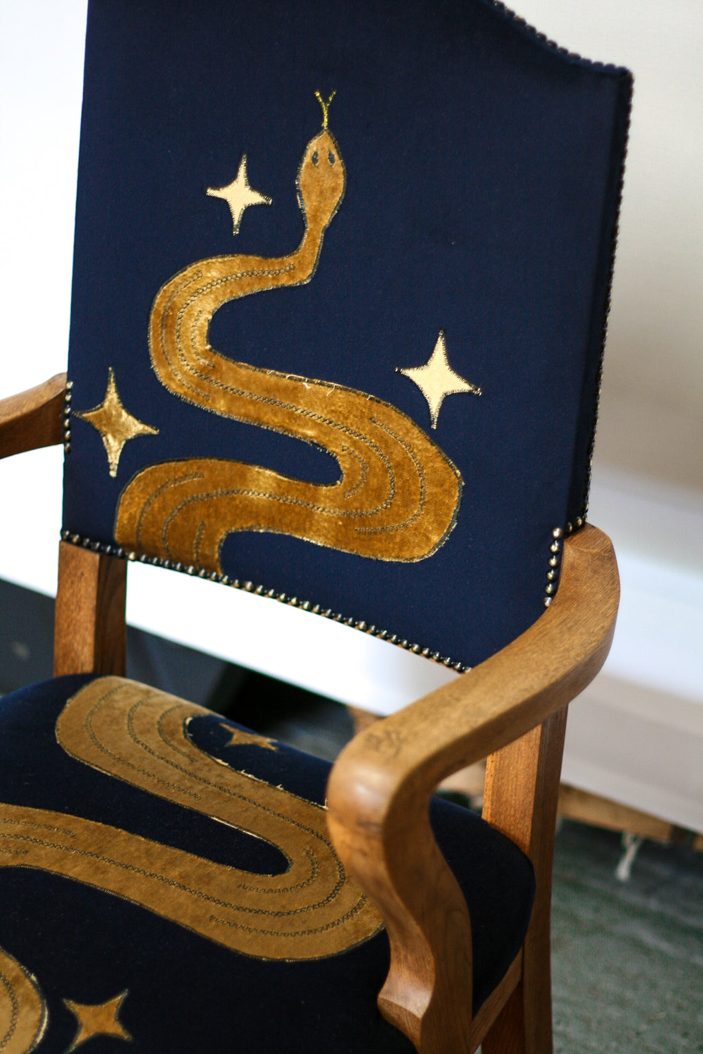 Astral Serpent Oak Chair