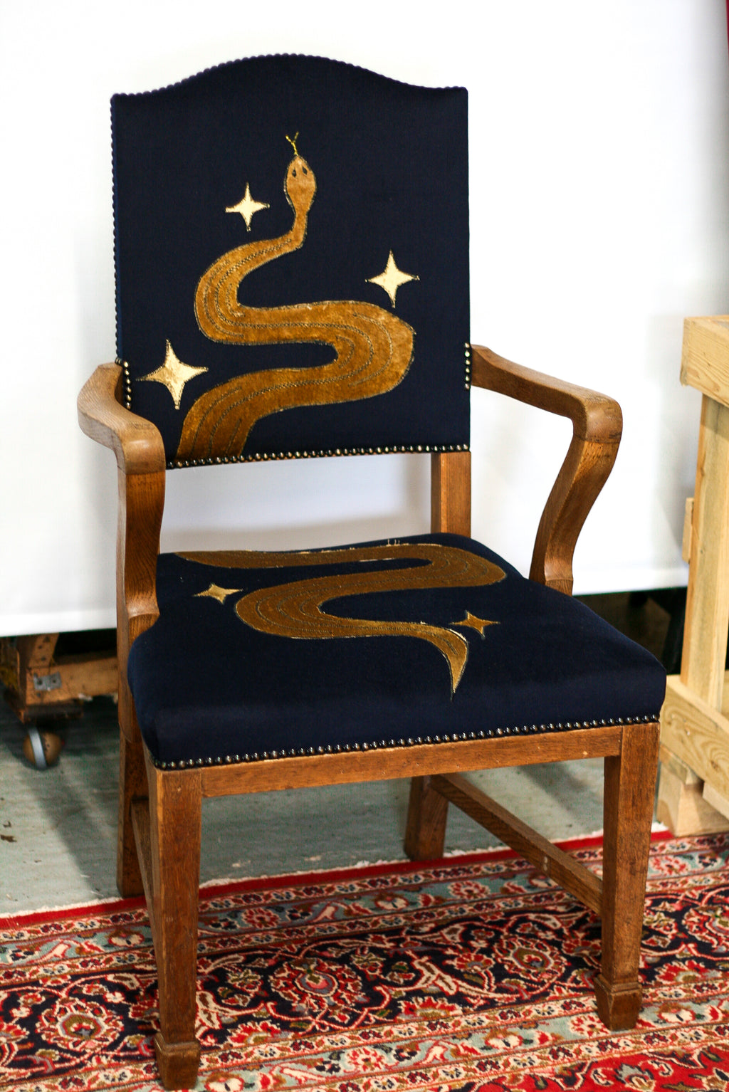 Astral Serpent Oak Chair