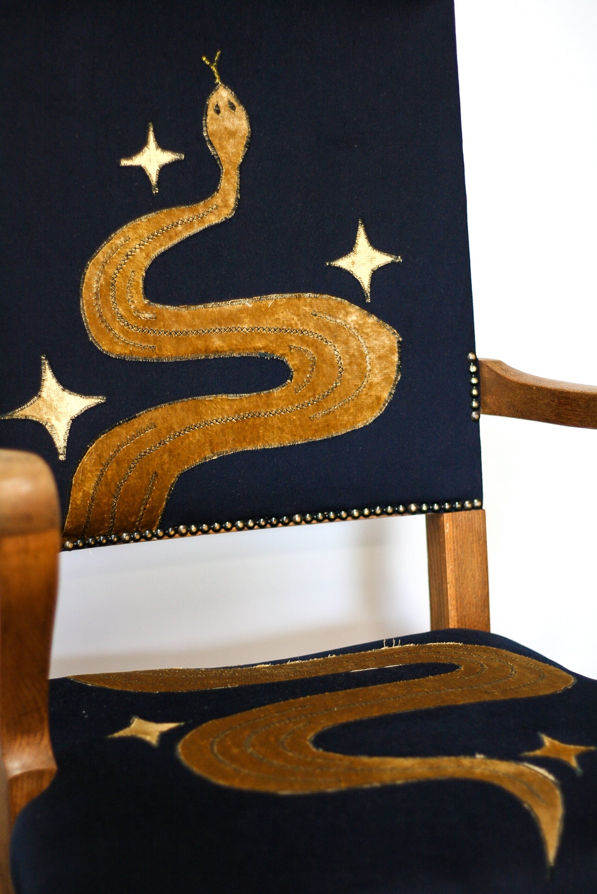 Astral Serpent Oak Chair