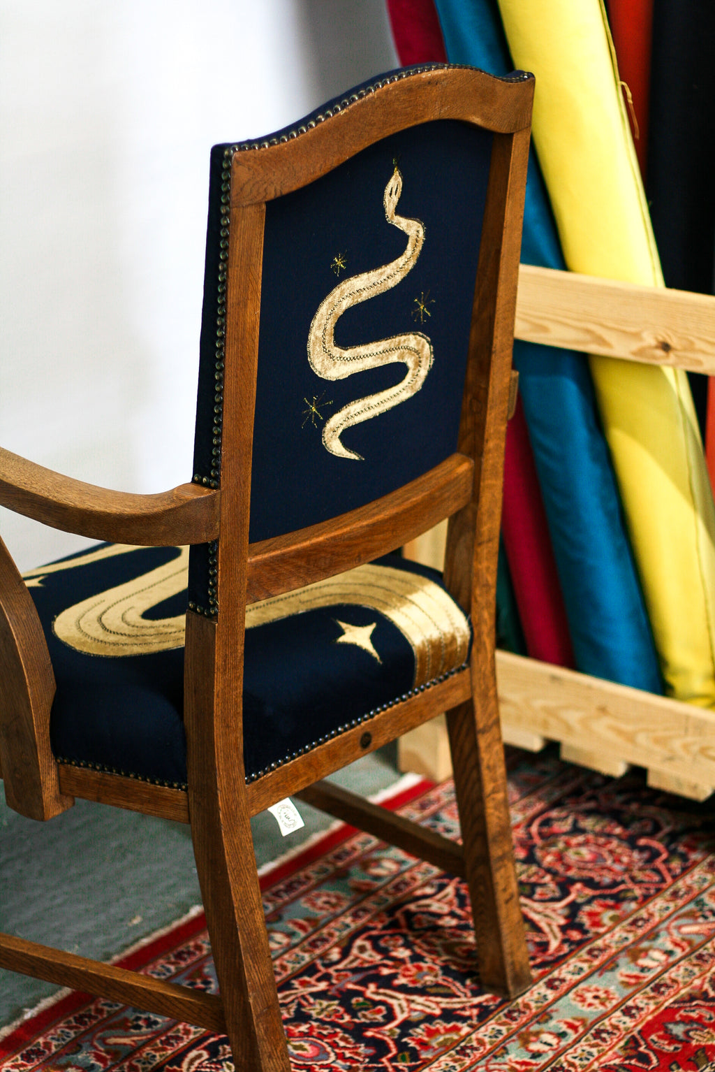 Astral Serpent Oak Chair